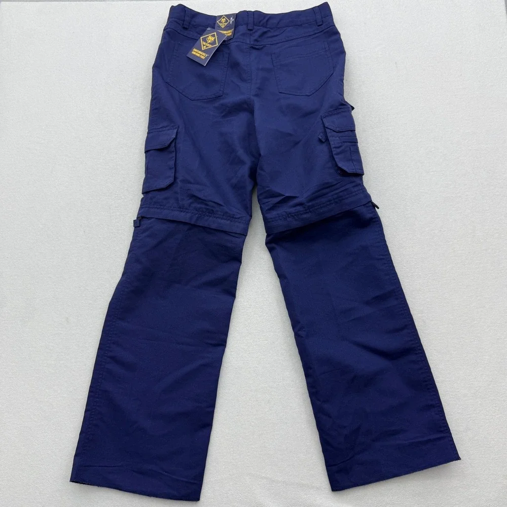 Boy Scouts of America Youth 20 Switchback Uniform Zip Off Cargo‎ Pants Navy Blue
